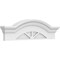 Ekena Millwork Segment Arch W/ Flankers 3 Spoke Architectural Grade PVC Pediment, 28"W x 8"H x 2-1/2"P PEDPS028X080SGF03 - alternate 1